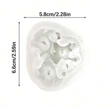 1pc Beautiful Hibiscus Flower Bouquet Shaped Silicone Mold, Suitable For DIY Aromatherapy Candles, Gypsum Ornaments, Epoxy Resin, Cement Crafts, Ideal For Wedding Decor, Home Decor, Holiday Gifts - 3-hole Hibiscus Mold - View 7