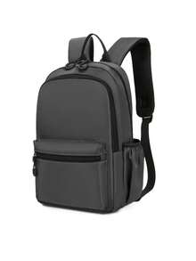 Mochila minimalista de unicolor, mochila para computadora de negocios y desplazamientos para hombres, adecuada para clases de estudiantes universitarios, mochila para viajes de corta distancia - Multicolor - Ver 8