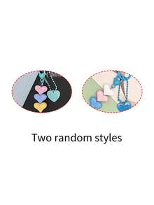 Transparent Wavy Card Holder With Portable Spring Rope Design, Heart Pendant Design, Durable Fashion Accessory, Suitable For Women, Cute And Practical Plastic Keychain, Campus Essential, Fashion Keychain, Cute Heart Pendant, Suitable For ID Cards, Credit Cards, Bus Cards And Keys - Multicolor - View 9