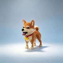 920Pcs Pet Themed Micro Mini Blocks Bag, DIY 3D Animal Puzzle Toy, Realistic Cute Design, Shiba Inu, Schnauzer, Chow Chow, Doberman & Golden Retriever, Premium ABS, Boost Spatial Imagination, Desk Decor, Birthday Festival Collectible Gift - Multicolor(Bag) - View 1