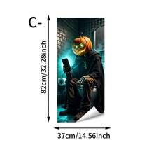 1pc Halloween Skeleton Trash Can Sticker, 14.57 X 32.28 Inches, Suitable For Indoor And Outdoor Trash Can Decoration Sticker, Halloween Decoration - Trash Can Stickers - View 8
