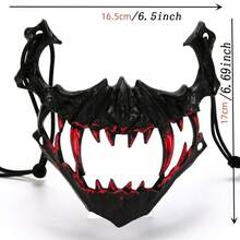1PC Scary Skeleton Nue Black Mask - Random Color - Halloween Easter Mask, Various Festival COS Anime Costume Mask, Plastic Material Unisex - Party Costume Prop - Multicolor - View 4