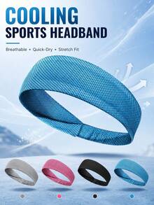Kühlendes Stirnband mit Kühlfaser-Technologie, atmungsaktiv, schnelltrocknend, schweißableitend und elastisch, geeignet für Laufen, Fitnessstudio-Training, Yoga, Unisex-Fitnessaktivitäten und Outdoor-Aktivitäten. Atmungsaktives, schnelltrocknendes, schweißableitendes, elastisches Design, Outdoor-Aktivitäts-Stirnband - Mehrere Stile - Übersicht 3
