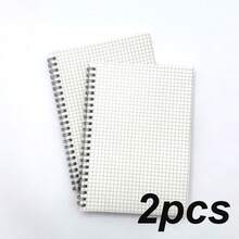 2入 A5 格子彈力帶翻頁筆記本，PP封面格子螺旋筆記本，透明封面雙線圈裝訂活頁筆記本，開學必備 - A5 - 查看 9