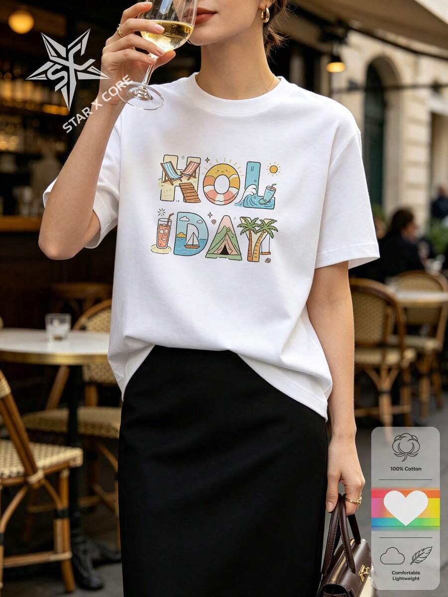 Women T-Shirts - 白色 - 查看 1