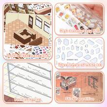 3 Scene Cards + 1 Sticker Material + 1 Reference Image/Pc, Size 28*21cm, DIY Fun Decorative Stickers, Gift For Friends, Office, Home, Entertainment Toys, Student Planner Creative Stickers - A - View 6