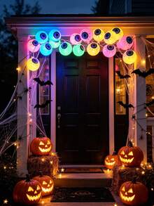 1PC Halloween Glowing Eyeball LED String Lights, Halloween Costume Atmosphere Ghost Festival Theme Decoration Desktop Scene Lighting, Glowing Halloween Atmosphere Holiday Decoration Lights - Multicolor - View 10