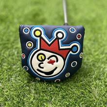 1PC Cartoon Joker Pattern Golf Mallet Putter Cover, Half Round Golf Putter Head Cover With Cute Graphic, Fits Most Brand Mallet Putters - Multicolor - View 6