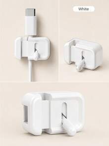 3pcs/6pcs Cable Organizer Clips, Desktop Cable Holder, Charging Cable Management, Phone Charging Cable Organizer, Mouse Keyboard Cable Holder, Office Desk Storage Accessories, Small Portable Computer Desk Organizer - Multicolor - View 6