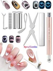 2-In-1 Cat Eye Magnetic Nail Tool Set, Multi-Functional Strong Magnetic Cat Eye Gel Nail Polish Steel Ball Adsorption Art Design Accessories, Suitable For Home DIY And Nail Salon Studio - Multicolor - View 21