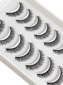 LIMEIKAI 10 Pairs 3D Mink False Eyelashes C Curl Fluffy Soft Thick Multi-Layer Wispy Slim Lashes Bulk Style For Lash Extension Wedding Bride Birthday Club Travel Daily Makeup - View 9