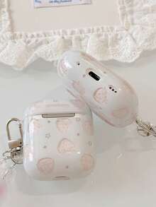 Fresh Pink Strawberry Protective Case Compatible With Apple 4, Pro 3, 1/2/3, Bluetooth Earphone Cover, IPod Case - Baby Pink - View 11