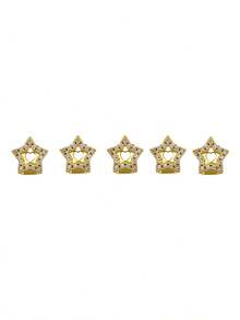 1pc/3pcs/5pcs Pentagram Zirconia Fashion Tooth Grillz, Hip-Hop Tooth Jewelry, Unisex Teeth Jewelry For Party, Music Festival, Halloween, Cosplay - Multicolor - View 9