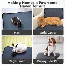 1pc Extra Large Dog Crate Mat - Quick-Dry, Non-Slip, Breathable Polyester Pet Training Pad, Suitable For Puppies, Senior Dogs - Washable And Reusable Floor, Sofa, Bed Protector Mat With Car Seat Cover - Multicolor - View 12