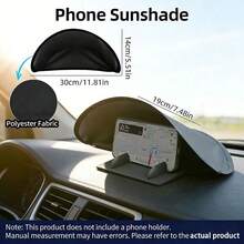 1pc Foldable Car Dashboard Sun Shade, Phone Sun Visor Protector,Effectively Blocks Sunlight, Easy To Install, High-Quality Material, Practical For Summer Driving, Suitable For Travel And Camping - A - View 2