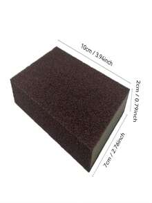 2/4pcs Sandpaper Cleaning Brush Set - Pot Bottom Descaling Sponge, Rust Removal Sponge, Dishwashing Sponge, Scouring Pad - Powerful Stain Removal; Cleaning Supplies And Tools - A - View 2