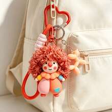 1pc Cute Funny Fluffy Keychain, Unique Design Fashion Bag & Key Accessory, Perfect Gift For Women And Girls, Suitable For Daily Use, Universal Bag Charm - Curly-haired Doll - View 10