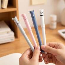 25PCS-Colorful Animal Pattern Erasable Gel Pens (4 Pens + 20 Refills + 1 Pencil) Thermosensitive Erasable Ink, Blue & Black Refill, First Day Of School - Multicolor - View 7