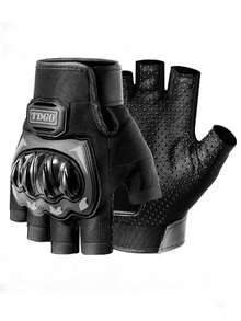 Sleek Driving Gloves With Shockproof Shell And Anti Slip Dots Lightweight Outdoor Gloves For Bikers Fingerless Cycling Gloves Great For Biking And Gym Workout Motorcycle Gear Women Gloves - Multicolor - View 13