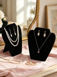 1/5/10pcs Jewelry Display Stand With Bust Mannequin, Necklace Pendant Earring Display Rack, Tower Display Stand, Valentine's Day Back To School - Multicolor - View 7