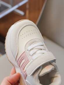 1 par de zapatos casuales rosa bebé, zapatos de correr ligeros y versátiles para niños y niñas, zapatos deportivos de moda para exteriores con cierre de gancho y bucle para niños y niñas pequeños - Rosa - Ver 5