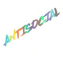 40x6.5cm Creative Rebel Style Car Windshield Sticker, Motorcycle Window Vinyl Decorative Film, Car Modification Accessories, Universal Fit - Colorful-antisocial - View 20