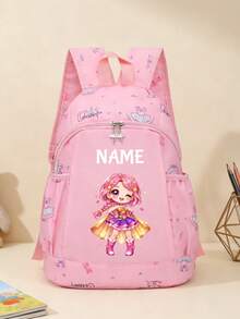 1pc Personalized Back To School Backpack, Versatile Cute K-Pop Music Idol Theme Print, Zipper Closure Nylon Material, Adjustable Shoulder Straps, Hand-Carry, Suitable For School, Shopping, Daily Commute, Outdoor Travel. Birthday Gift. - Multicolor - View 15