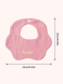 1 buah Celemek Bayi Bordir Nama Kustomisasi Personal, Kain Lap Bayi Lembut, Warna Polos, Dapat Digunakan Kembali, Handuk Air Liur Bayi, Aksesoris Bayi - MultiWarna - View 11