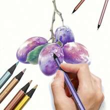 24pcs Professional Colored Pencils, Vibrant Colors, Easy To Apply And Break-Resistant, Suitable For Professional Art Creation, Painting, Coloring, Sketching And Various Colors Hand-Drawn Pencils (Random Style) - A - View 8