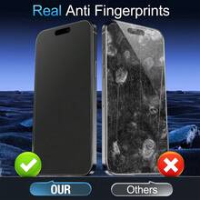 CASECOPS 2Pcs Frosted Privacy Screen Protector, Full Screen Anti-Spy Tempered Glass Screen Protector, Compatible With IPhone 11-17 Models, Fully Protect The Screen, Fingerprint Resistance,Anti-Scratch, Touch Sensitive, Includes Installation Toolkit And Auto-Alignment Tool, One-Click Dus-Free Installation, Protect Your Privacy - 2Pcs - View 3