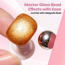 Beetles Cat Eye Magnet For Nails, U-Shaped Glass Bead Magnetic Nail Art Tool For 5D Aura, French & Multi Cat Eye Effects - Cat Eye Magnet for Nails - 查看 7
