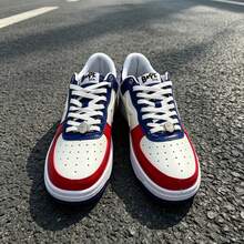 A BATHING APE BAPE STA 星形 Logo 低筒中性休閒街頭風運動鞋 - 白紅藍鏡面 - 查看 2