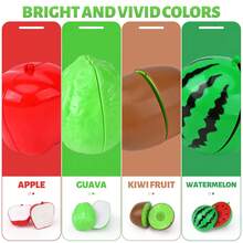 17pcs Kids Pretend Play Fruit & Vegetable Cutting Toy Set - Kitchen Food Toy Set With Basket, Cooking Tools And Hook And Loop Cutting Toys, Educational Role Play Toys - Multicolor - View 3
