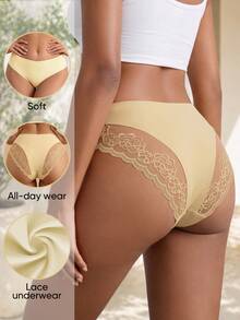 MIOTAN 5pcs Women's Low Waist Lace Panties Sexy - Multicolor - View 4