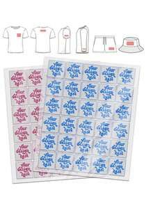 1/5/10/20/30pcs Custom Size DTF Logo Heat Transfer Stickers, Personalized Logo Heat Transfer Patches, Can Be Directly Pressed For T-Shirt DIY Decoration - Multicolor - View 1