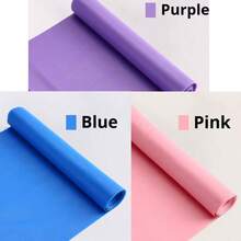 1 Piece Pink/Blue/Purple Resistance Band, Elastic Exercise Band For Sports, Yoga Workout, Yoga, Pilates, Strength Training, Squats, Hip Circles, And Full-Body Workouts Gym Accessories,Weight Training, Home Gym Equipment - Multicolor - View 8