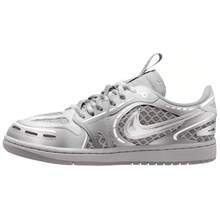 Nike Air Jordan 1 Low Method Of Make Women's Shoes NEUTRAL GREY/MTLC SILVER-WHITE-PEWTER GREY HQ2186-002 | Low-Top Versatility, Everyday Wearable - 銀色 - 查看 1