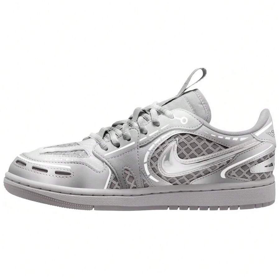 Nike Air Jordan 1 Low Method Of Make Women's Shoes NEUTRAL GREY/MTLC SILVER-WHITE-PEWTER GREY HQ2186-002 | Low-Top Versatility, Everyday Wearable - 銀色 - 查看 1