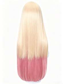 Blonde To Pink Gradient Long Cosplay Wig, Suitable For Anime Character Roleplay Costumes, Halloween, Comic Conventions, Etc. - Gold - View 4