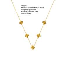 VceTd 1/3/4PCS Fashion Four-Leaf Clover Element Stainless Steel Women's Jewelry Set, Suitable For Daily Wear Or Holiday Gift - Yellow Gold - View 16