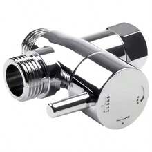 3向淋浴分流閥，G1/2英吋通用螺紋接口，多場景靈活安裝配置，堅固耐用黃銅構造，免工具簡易安裝浴室淋浴系統切換閥 - 銀色 - 查看 7