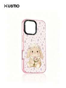 1 buah Casing Ponsel TPU Transparan Tahan Guncangan Motif Kelinci Pita & Bunga Lucu, Pelindung Benturan Kamera, Hadiah Liburan untuk Pasangan dan Teman, Kompatibel dengan Apple XS/XS Max/XR/11/12/13/14/15/16 Pro/Pro Max/14/15 Plus/17/16 Pro Max - MultiWarna - View 4