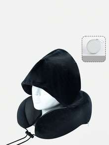 2/1pc Adjustable U-Shaped Travel Neck Pillow With Hood - Ergonomic Design, Soft Polyester Fabric, Washable, Multiple Colors Available, Suitable For Car, Airplane, Office And Outdoor Use - Comfortable Fit, Perfect For Travel And Relaxation - Multicolor - View 19