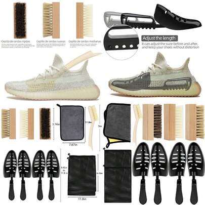 Kit de limpieza de zapatillas Foci Cozi, limpiador de zapatos, kit de limpieza de zapatos de ante, kit de limpieza de zapatos