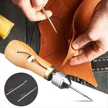 Leather Sewing Awl Kit Craft Tools Hand Sewing Machine Lock Stitcher Thread Needles Set DIY Shoemaker Canvas Repair Tool - View 2