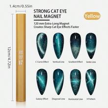 PERFECT COLOR 120mm Cat Eye Nail Magnet, Ultra Strong Magnetic Nail Tool For Cat Eye Gel Polish, Hexagonal Dual-End Design, Fast Magnetic Effect For DIY & Salon Nail Art - Multicolor - View 10