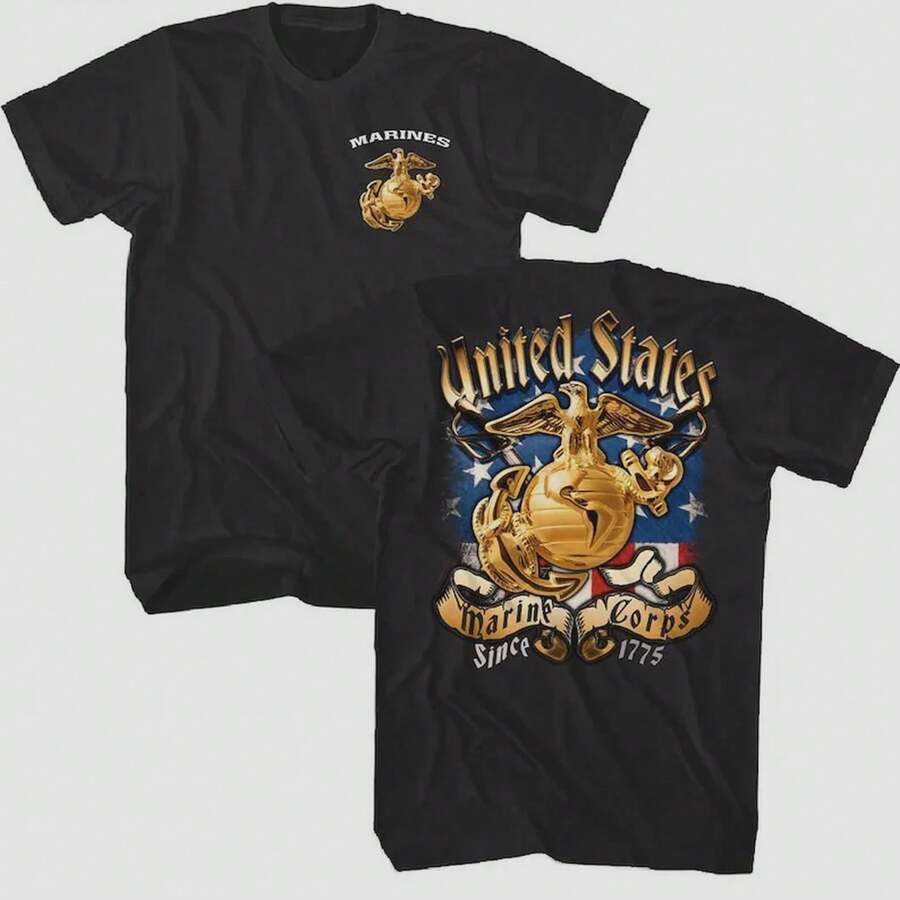 Men T-Shirts - 黑色 - 查看 1