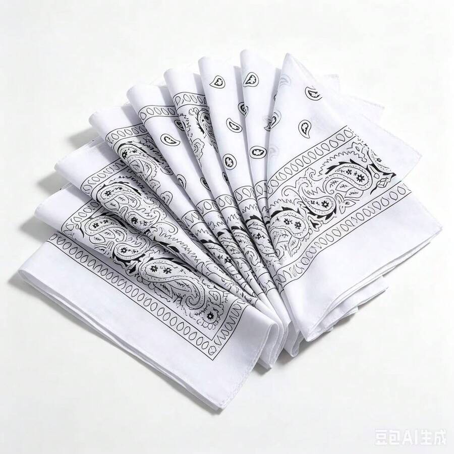 1条/2条/3条/4条装 鲜艳腰果花图案户外运动头带 - 男女通用头巾，采用透气吸湿面料制成，是跑步、骑行和健身爱好者的理想之选。