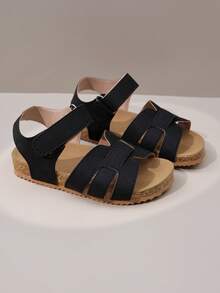2026 Summer Multi-Function Girls' Roman Sandals, With Back Strap Design, Soft And Breathable, Non-Slip Sole, Lightweight (Sole/Sole Color Random) - Black - View 5