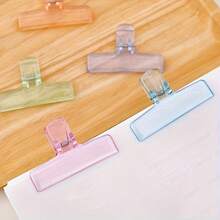 8pcs Set Jelly Color Acrylic Clips, 8 Color Combination, Highly Attractive Transparent Clips, Minimalist Large Acrylic Transparent Clips, Office Use Marker Stationery Storage Clips, File Organizer Clips, Suitable For Snack Bags, Photos, Documents And Multi-Purpose Clips - Jelly Color Hair Clip - View 8